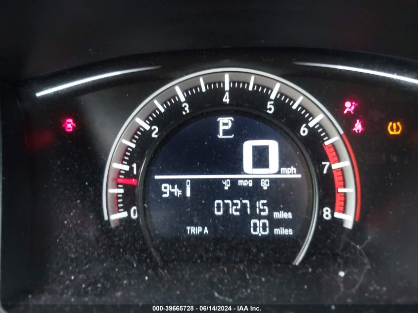 2018 Honda Civic Lx VIN: SHHFK7H23JU431534 Lot: 39665728