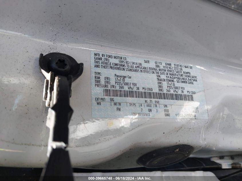 1FADP5BU8DL547988 2013 Ford C-Max Hybrid Sel