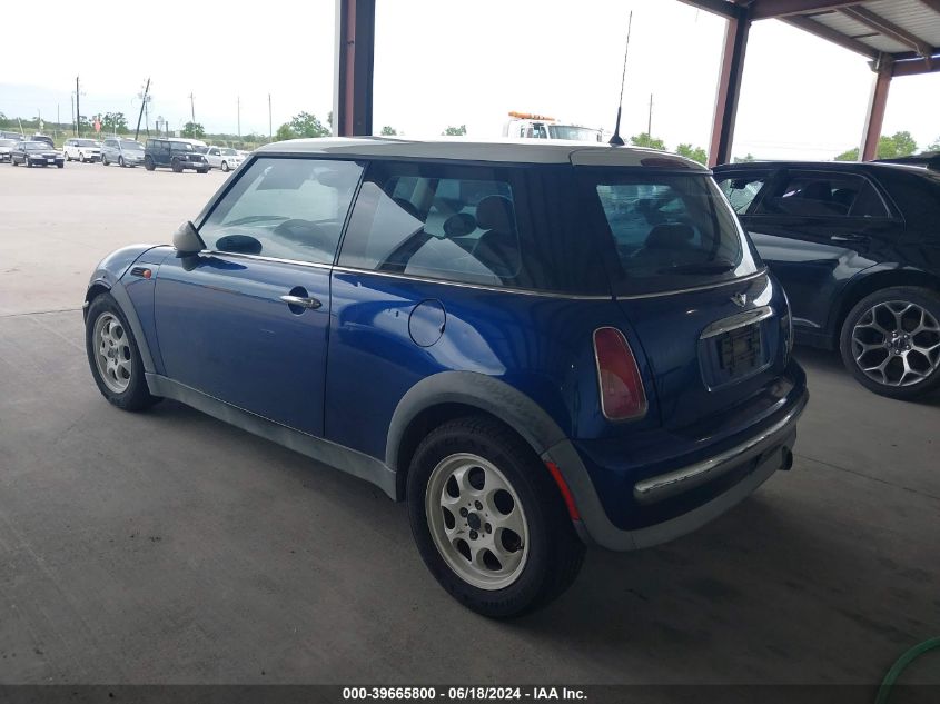 2002 Mini Cooper VIN: WMWRC33422TC30395 Lot: 39665800