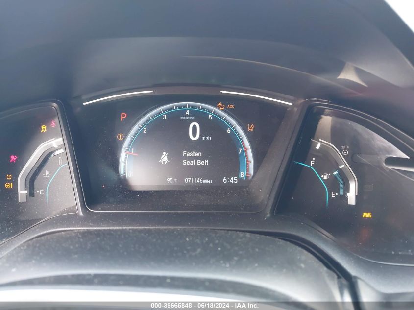 2019 Honda Civic Lx VIN: 2HGFC2F64KH543201 Lot: 39665848