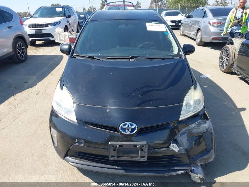 2014 Toyota Prius Two VIN: JTDKN3DUXE1746272 Lot: 39665894