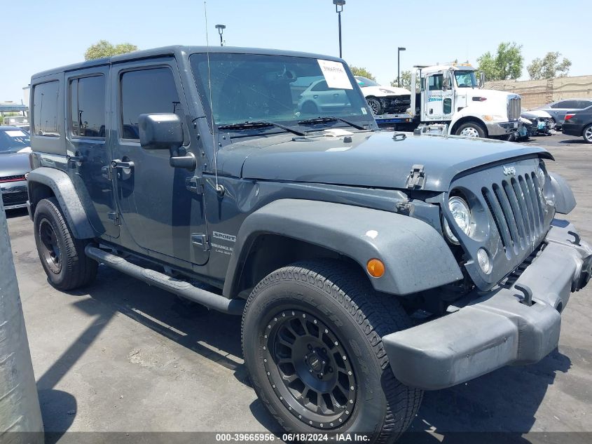 2018 Jeep Wrangler Jk Unlimited Sport S 4X4 VIN: 1C4BJWDG8JL894488 Lot: 39665956