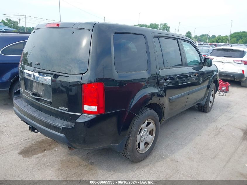 2011 Honda Pilot Lx VIN: 5FNYF4H25BB014429 Lot: 39665993