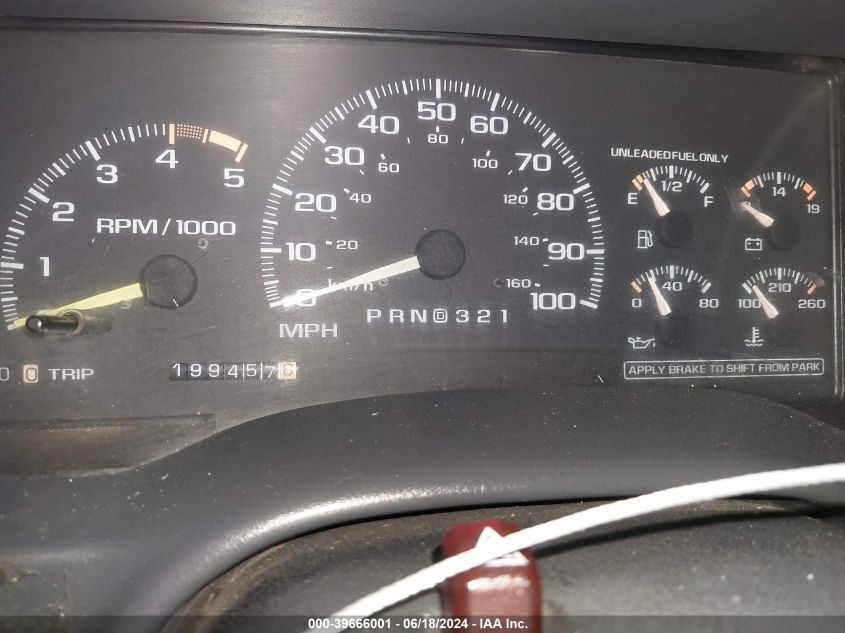 1996 Chevrolet Tahoe K1500 VIN: 1GNEK13R3TJ315624 Lot: 39666001