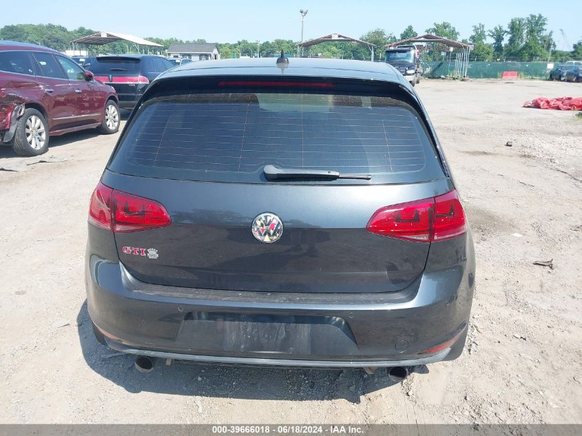 2015 Volkswagen Golf Gti 2.0T Autobahn W/Performance Package 4-Door VIN: 3VW547AU4FM091717 Lot: 39666018