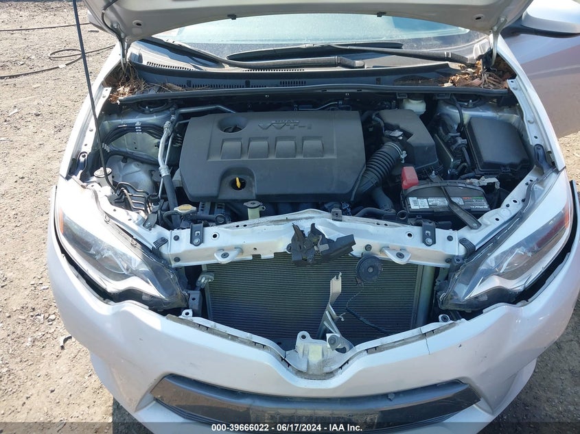 2016 Toyota Corolla Le VIN: 2T1BURHE2GC614582 Lot: 39666022