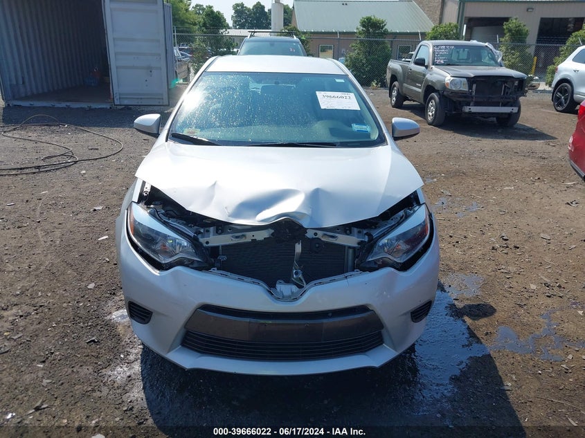 2016 Toyota Corolla Le VIN: 2T1BURHE2GC614582 Lot: 39666022