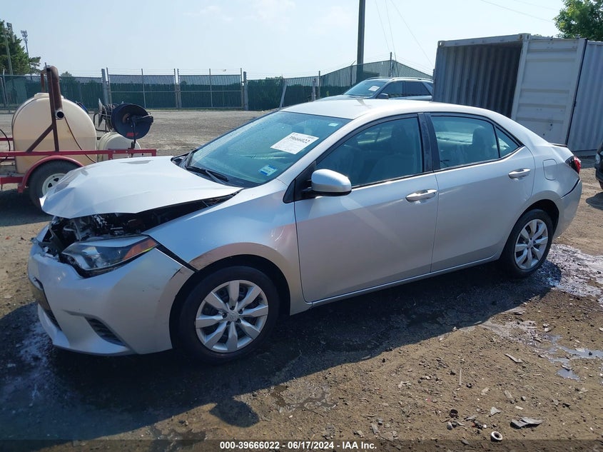 2016 Toyota Corolla Le VIN: 2T1BURHE2GC614582 Lot: 39666022