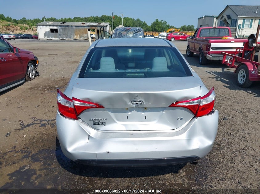 2016 Toyota Corolla Le VIN: 2T1BURHE2GC614582 Lot: 39666022