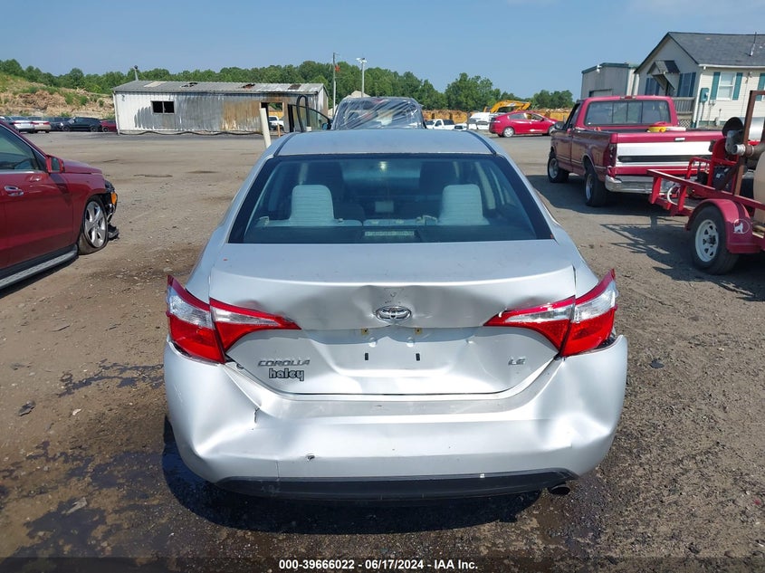 2016 Toyota Corolla Le VIN: 2T1BURHE2GC614582 Lot: 39666022