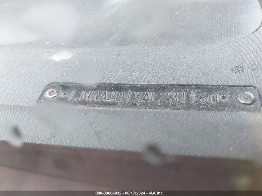 2010 Jeep Wrangler Sport VIN: 1J4AA2D1XAL231160 Lot: 39666032