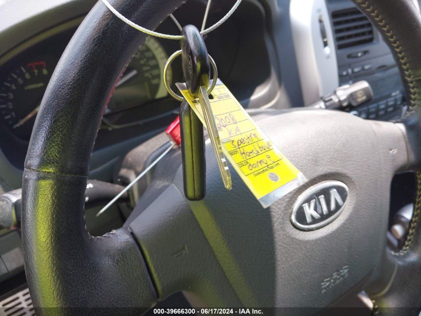 2008 Kia Spectra5 Sx VIN: KNAFE162685016306 Lot: 39666300