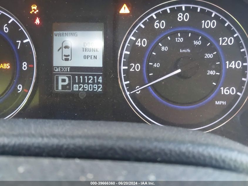 2012 Infiniti G37X VIN: JN1CV6EL1CM470509 Lot: 39666360