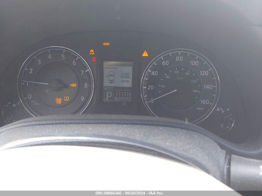 2012 Infiniti G37X VIN: JN1CV6EL1CM470509 Lot: 39666360