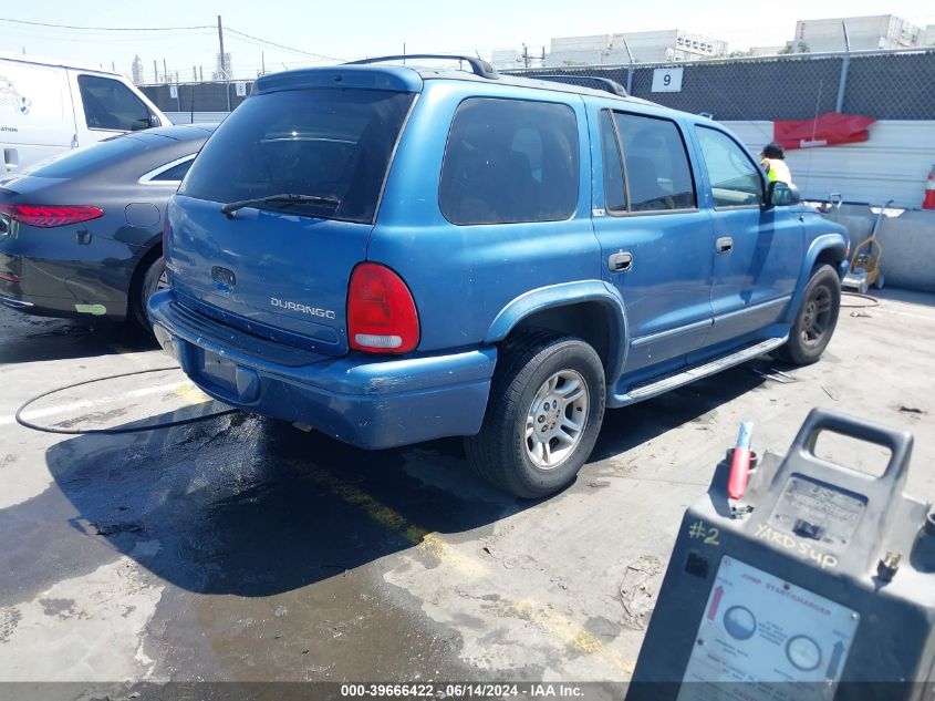 2002 Dodge Durango Slt VIN: 1B4HR48N02F161011 Lot: 39666422