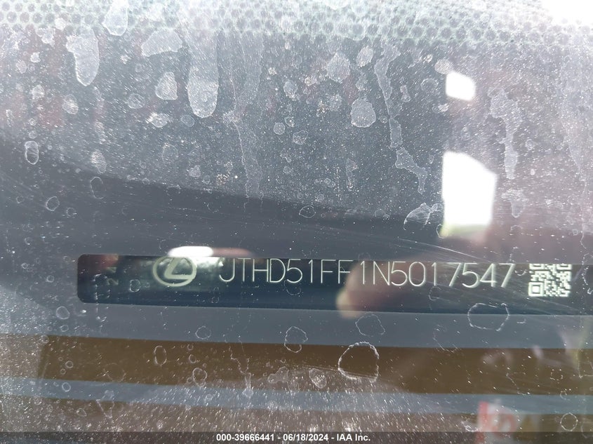 VIN JTHD51FF1N5017547 2022 LEXUS LS 500