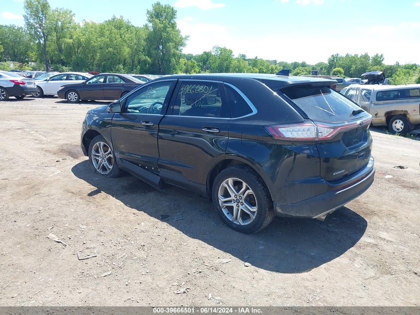 2015 Ford Edge Titanium VIN: 2FMTK4K93FBB48110 Lot: 39666501
