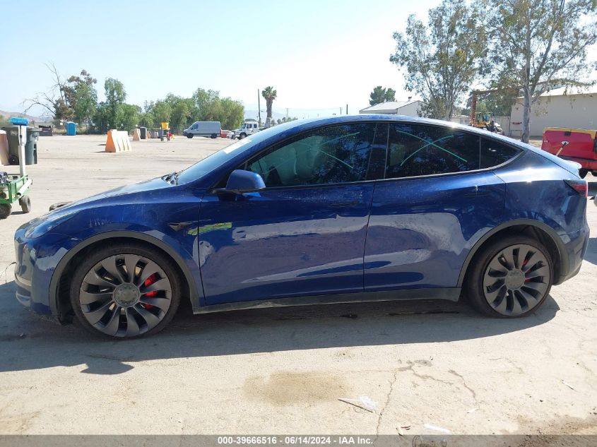 2021 Tesla Model Y Performance Dual Motor All-Wheel Drive VIN: 5YJYGDEF0MF277547 Lot: 39666516