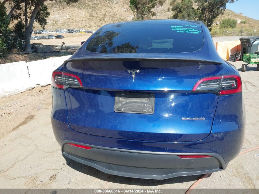 2021 Tesla Model Y Performance Dual Motor All-Wheel Drive VIN: 5YJYGDEF0MF277547 Lot: 39666516