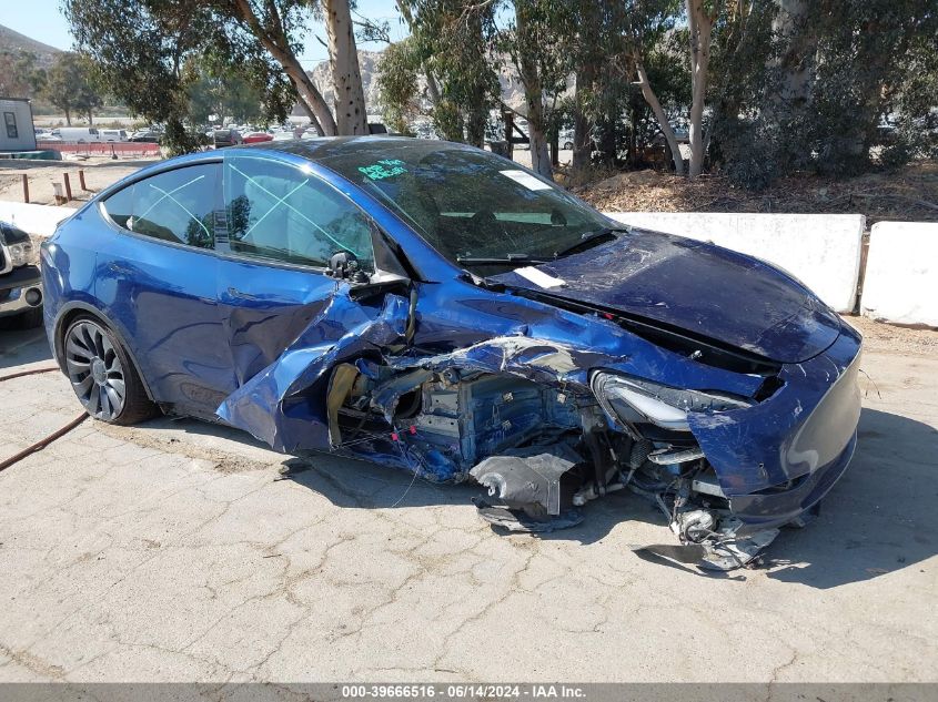 2021 Tesla Model Y Performance Dual Motor All-Wheel Drive VIN: 5YJYGDEF0MF277547 Lot: 39666516