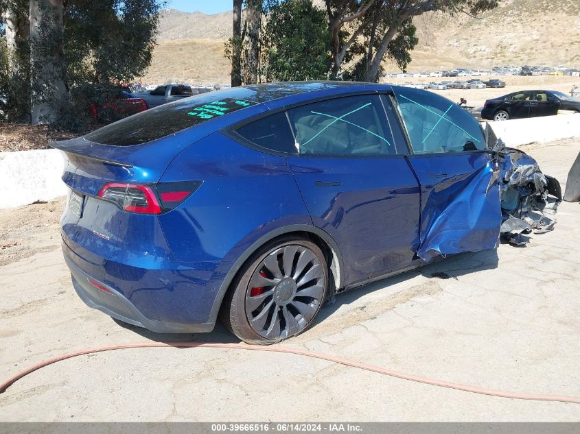 2021 Tesla Model Y Performance Dual Motor All-Wheel Drive VIN: 5YJYGDEF0MF277547 Lot: 39666516