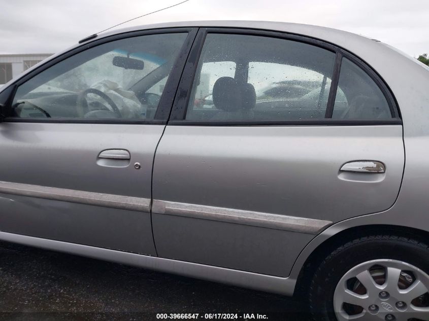 2004 Kia Rio VIN: KNADC125246352858 Lot: 39666547