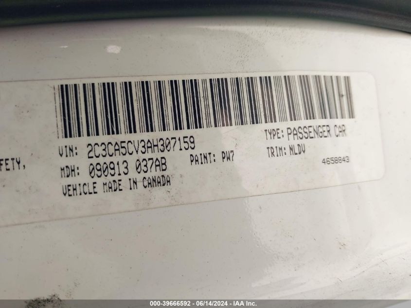 2010 Chrysler 300 Touring/Signature Series/Executive Series VIN: 2C3CA5CV3AH307159 Lot: 39666592