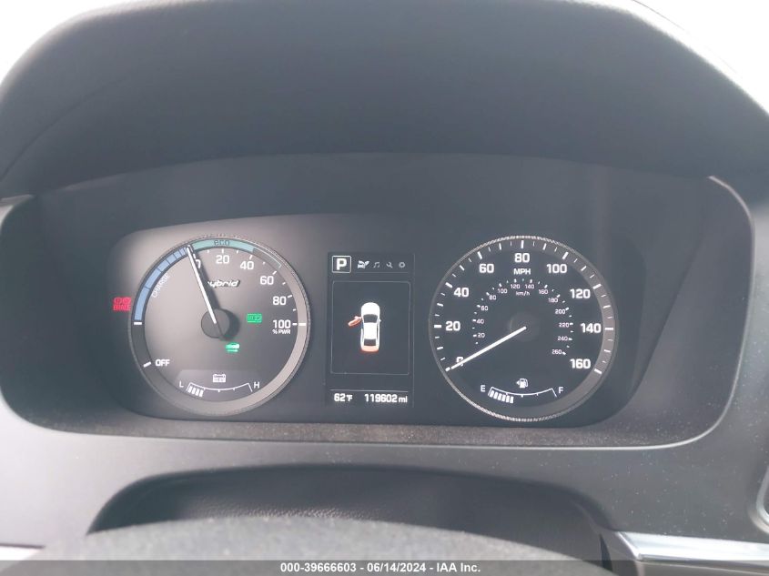 2017 Hyundai Sonata Hybrid Se VIN: KMHE24L31HA062313 Lot: 39666603