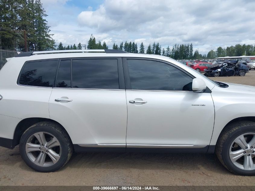 2012 Toyota Highlander Limited V6 VIN: 5TDDK3EH8CS165923 Lot: 39666697