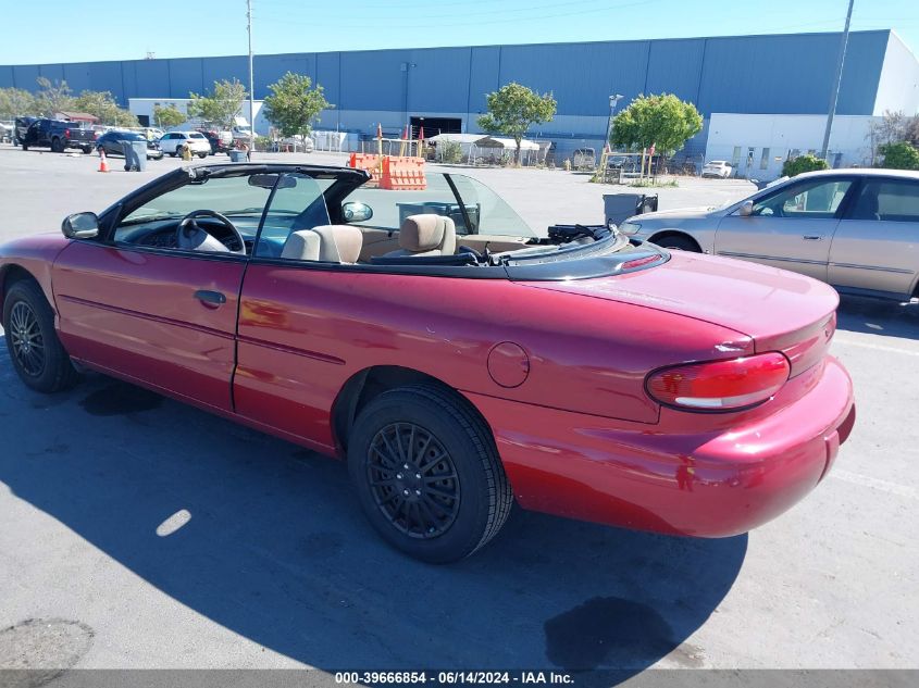 1998 Chrysler Sebring Jx VIN: 3C3EL45X1WT228406 Lot: 39666854