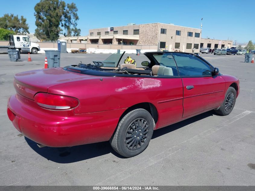 1998 Chrysler Sebring Jx VIN: 3C3EL45X1WT228406 Lot: 39666854