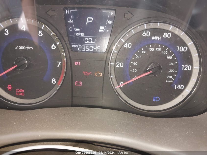 2013 Hyundai Accent Gls VIN: KMHCT4AE1DU480520 Lot: 39666920