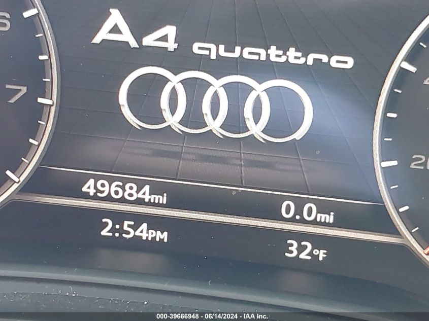 2019 Audi A4 45 Premium VIN: WAUENAF47KA060729 Lot: 39666948