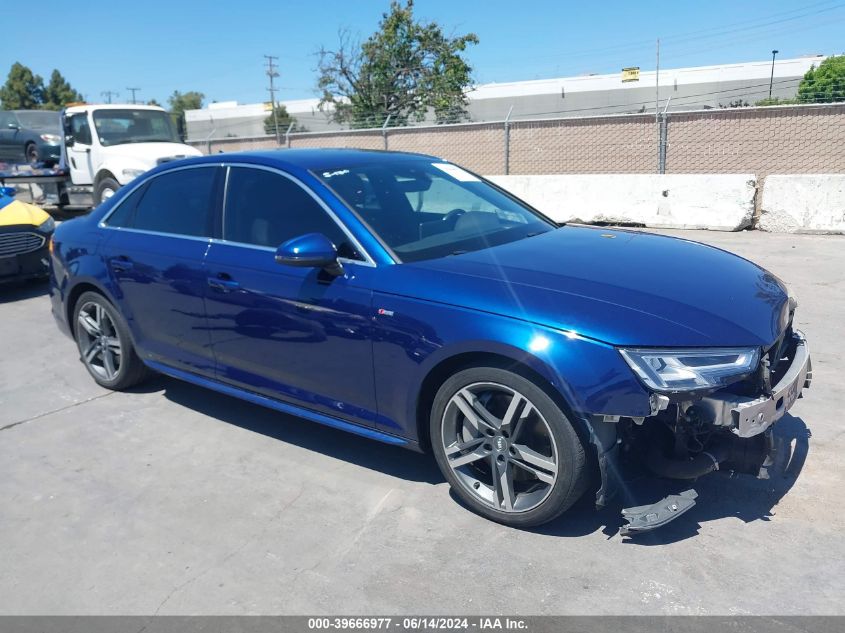 2018 AUDI A4 2.0T PREMIUM/2.0T TECH PREMIUM - WAUENAF40JA232792