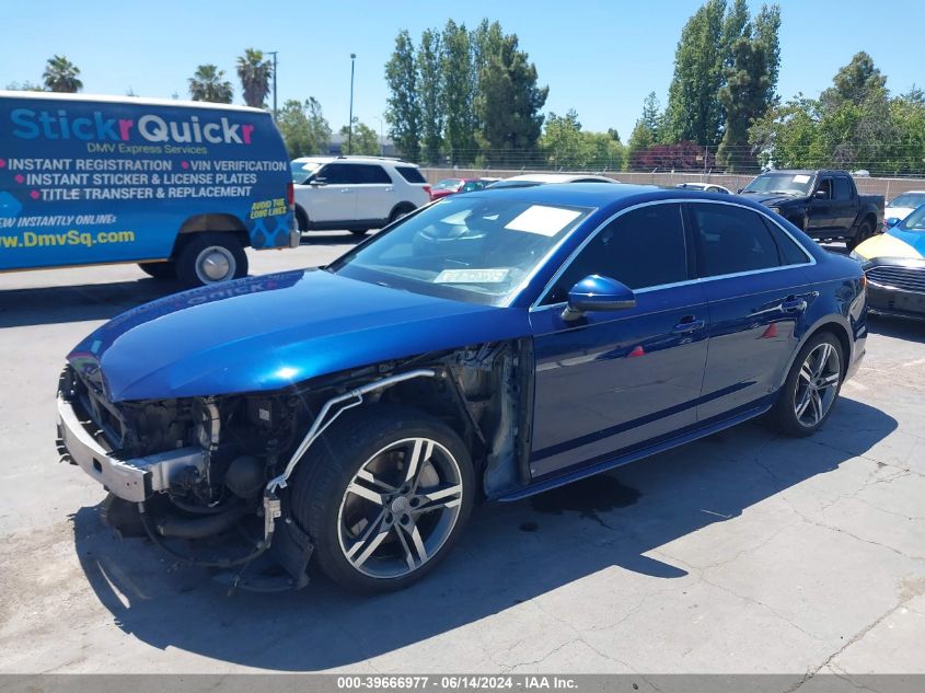 2018 AUDI A4 2.0T PREMIUM/2.0T TECH PREMIUM - WAUENAF40JA232792