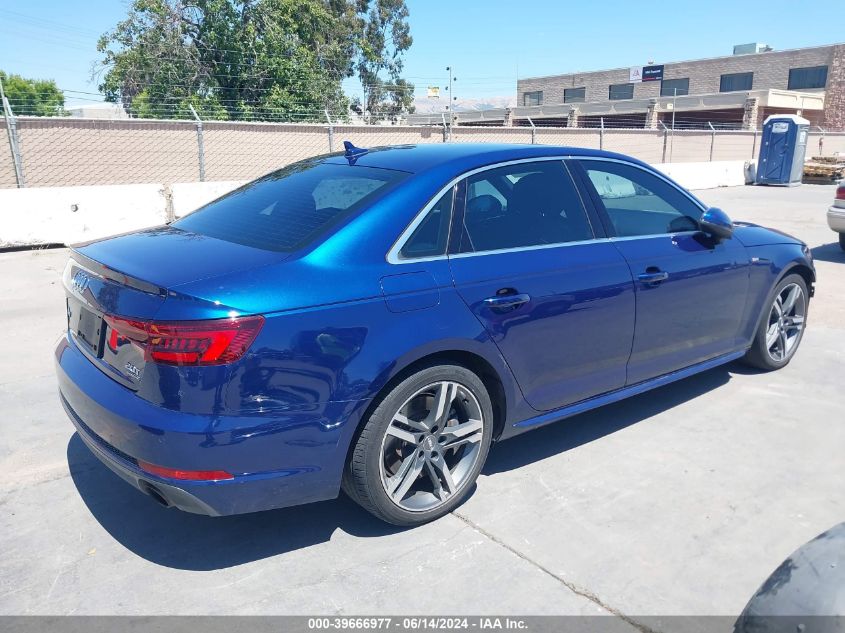 2018 AUDI A4 2.0T PREMIUM/2.0T TECH PREMIUM - WAUENAF40JA232792