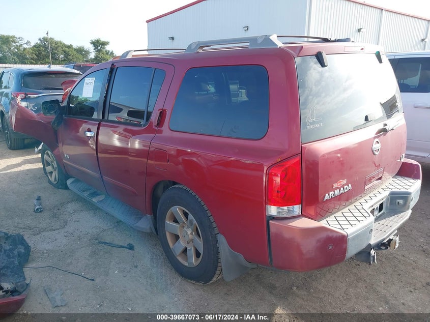 2006 Nissan Armada Se/Le VIN: 5N1AA08A26N733740 Lot: 39667073