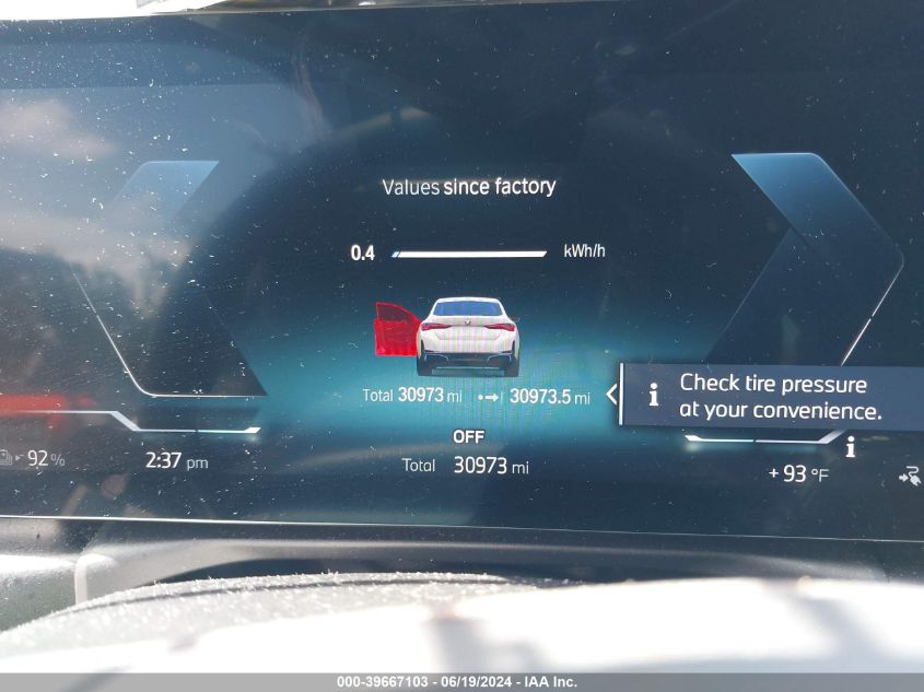 2023 BMW I4 Edrive40 VIN: WBY73AW02PFN84149 Lot: 39667103