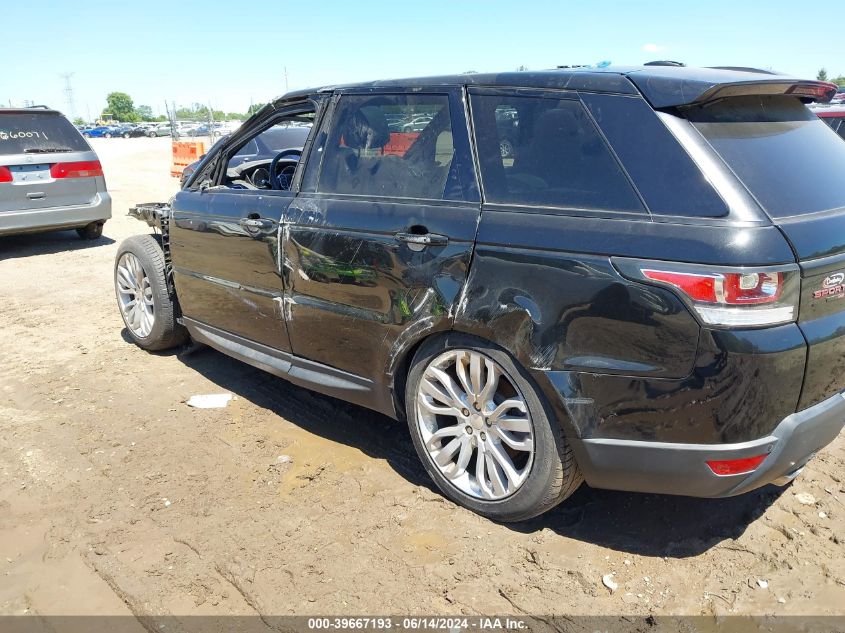 2016 Land Rover Range Rover Sport 3.0L V6 Supercharged Hse VIN: SALWR2PF4GA120693 Lot: 39667193