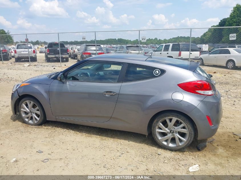 2016 Hyundai Veloster VIN: KMHTC6AD9GU262574 Lot: 39667273