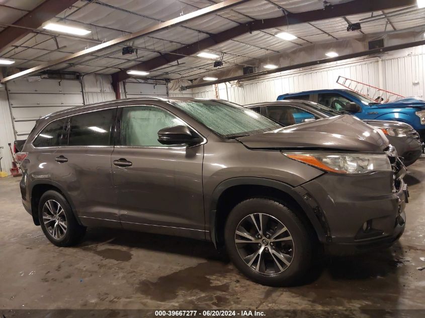2016 Toyota Highlander Xle V6 VIN: 5TDJKRFH3GS273330 Lot: 39667277
