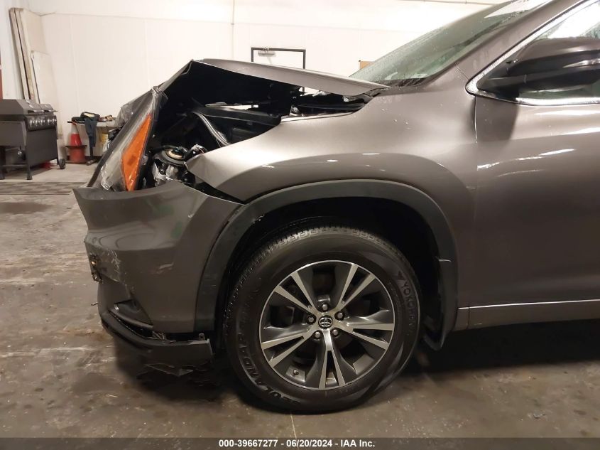 2016 Toyota Highlander Xle V6 VIN: 5TDJKRFH3GS273330 Lot: 39667277
