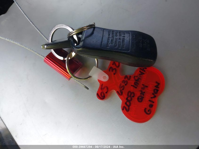 2003 Infiniti Qx4 Luxury VIN: JNRDR09X63W251632 Lot: 39667294