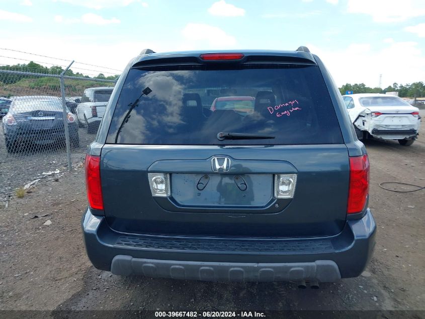 2004 Honda Pilot Ex-L VIN: 2HKYF18694H518262 Lot: 39667482