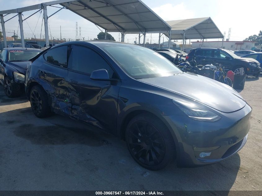 2021 Tesla Model Y Long Range Dual Motor All-Wheel Drive VIN: 5YJYGDEE2MF079592 Lot: 39667547