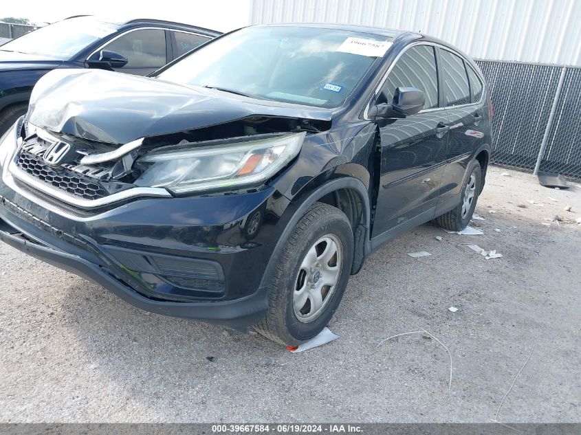 2015 Honda Cr-V Lx VIN: 3CZRM3H3XFG701266 Lot: 39667584
