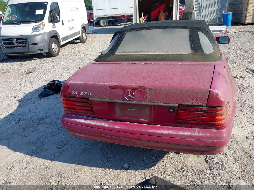 1996 Mercedes-Benz Sl 320 VIN: WDBFA63FXTF138770 Lot: 39667590