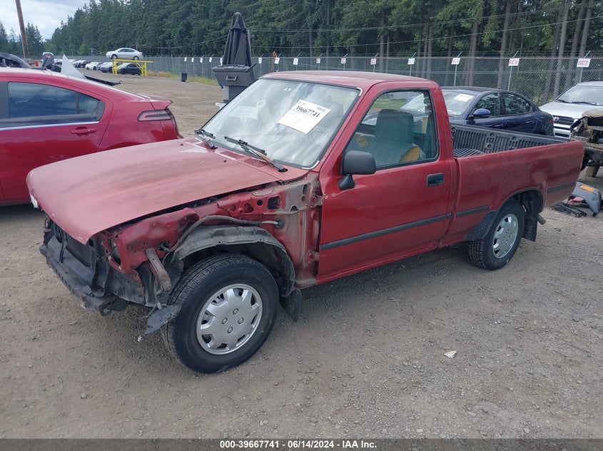 1992 Toyota Pickup 1/2 Ton Short Wheelbase VIN: JT4RN81A7N0092813 Lot: 39667741