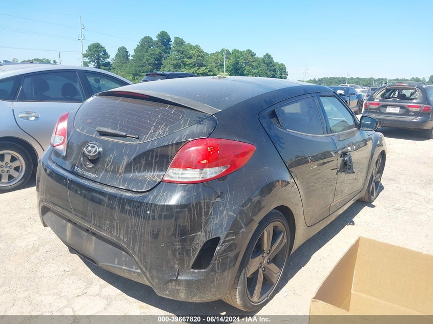 2012 Hyundai Veloster Base W/Red/Black VIN: KMHTC6AD1CU049368 Lot: 39667820
