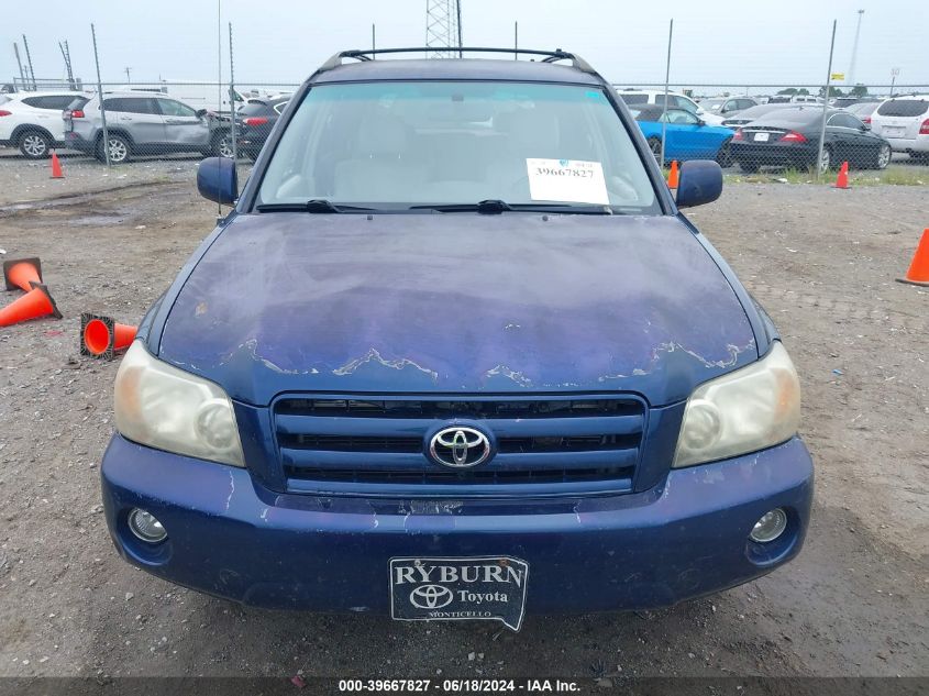2006 Toyota Highlander VIN: JTEGD21A060149258 Lot: 39667827